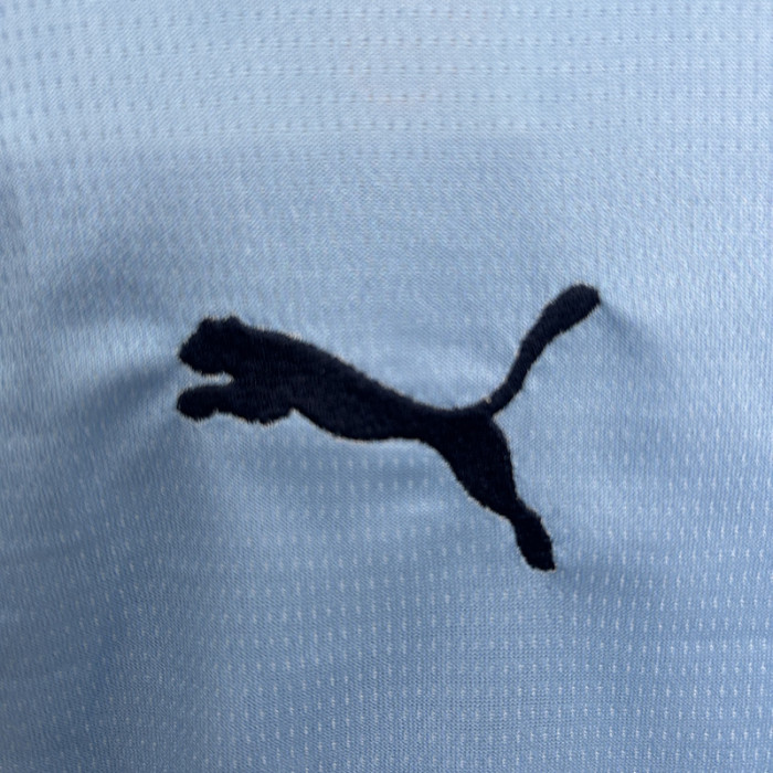 Youth Uniform Kids Kit 2025-2026 Manchester City Home Soccer Jersey Shorts Child Football Set