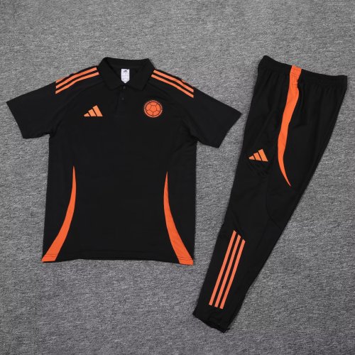 Adult Uniform 2025-2026 Colombia Dark Blue Soccer Polo and Pants Football Set