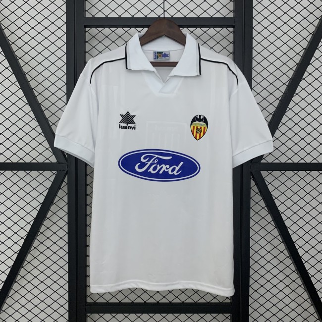 Retro Jersey 1996-1997 Valencia Home Soccer Jersey Vintage Football Shirt