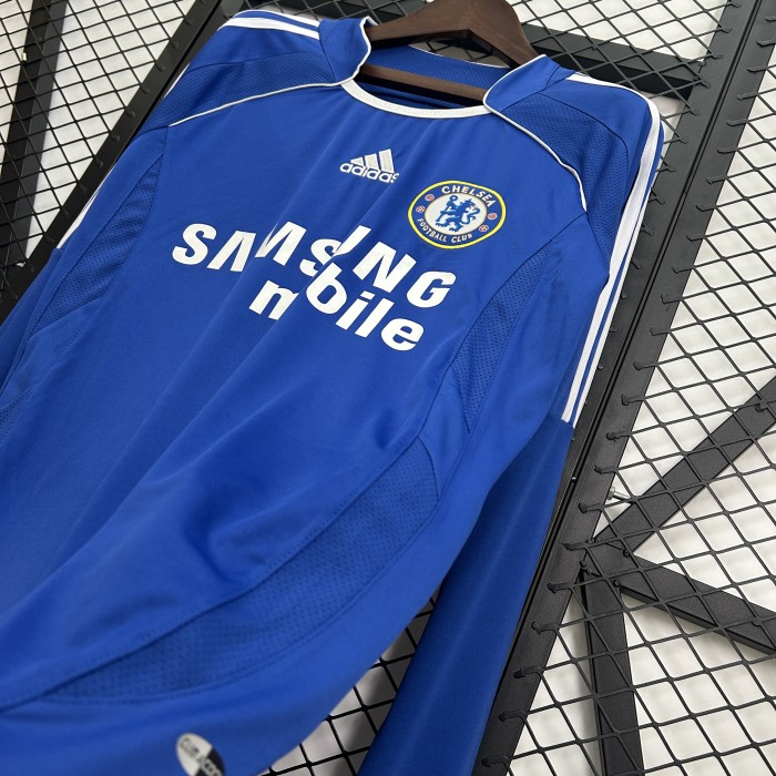 Long Sleeve Retro Jersey 2006-2007 Chelsea Home Soccer Jersey Vintage Football Shirt