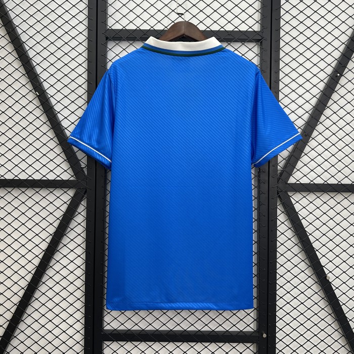 Retro Jersey 1993-1994 Brazil Away Blue Soccer Jersey Vintage Brasil Camisetas de Futbol