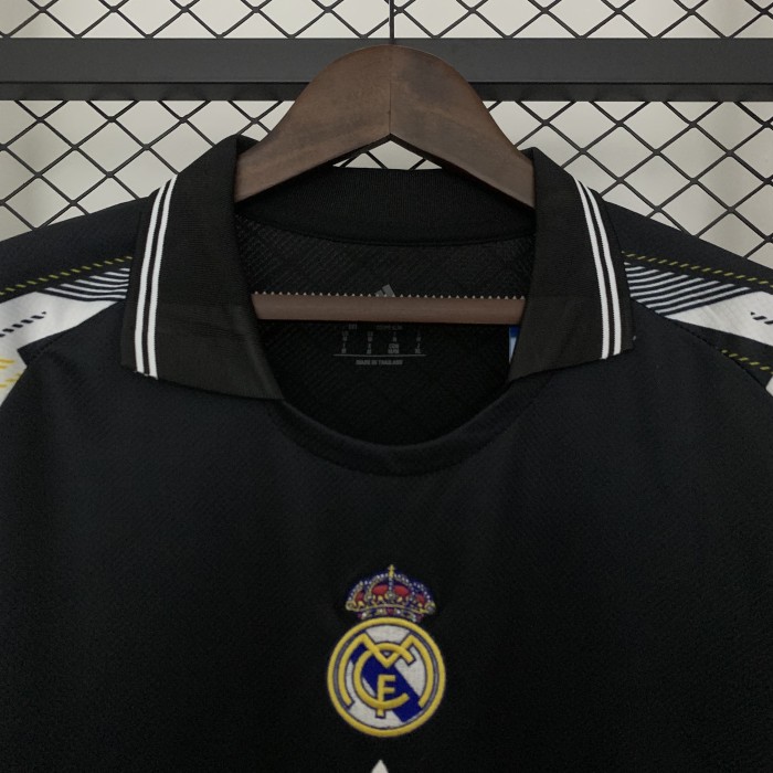 Fans Version 2025-2026 Real Madrid Black/White Soccer Jersey Real Football Shirt