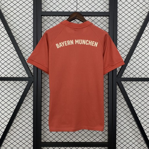 Retro Model 2024-2025 Bayern Munich Red Soccer Cotton Shirt