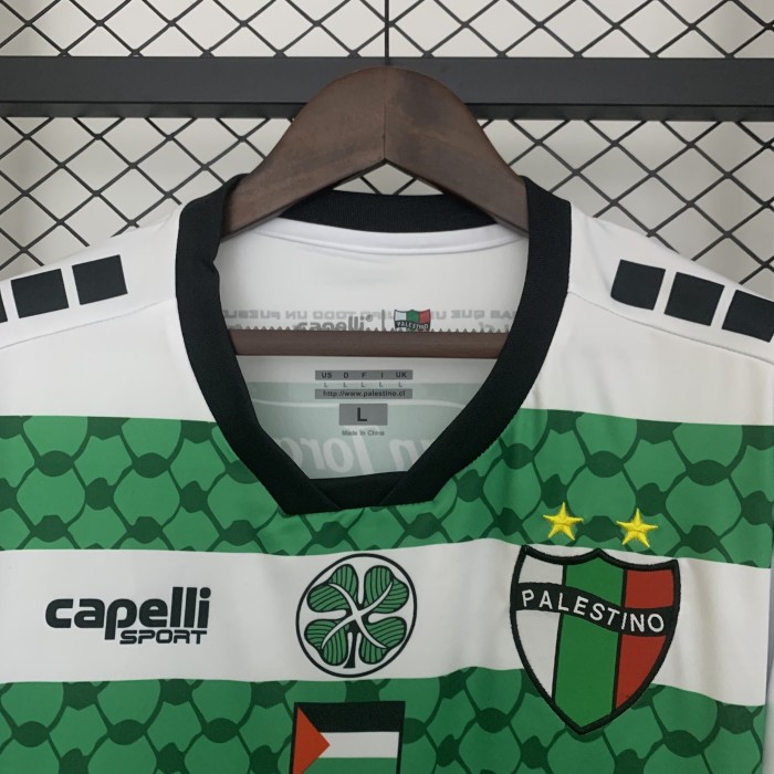 Fans Version 2025-2026 Club Deportivo Palestino Green/White Soccer Jersey Palestinian Football Shirt