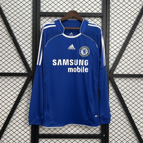 Long Sleeve Retro Jersey 2006-2007 Chelsea Home Soccer Jersey Vintage Football Shirt