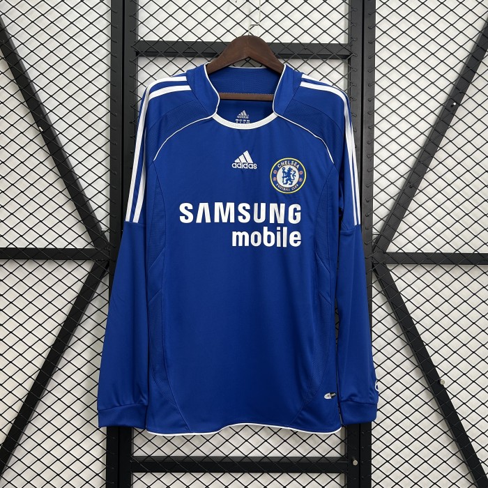 Long Sleeve Retro Jersey 2006-2007 Chelsea Home Soccer Jersey Vintage Football Shirt