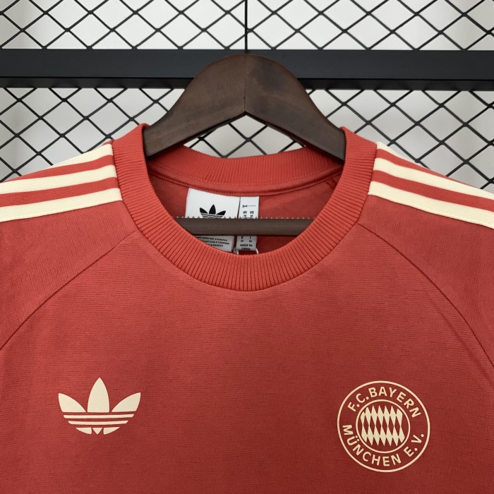 Retro Model 2024-2025 Bayern Munich Red Soccer Cotton Shirt