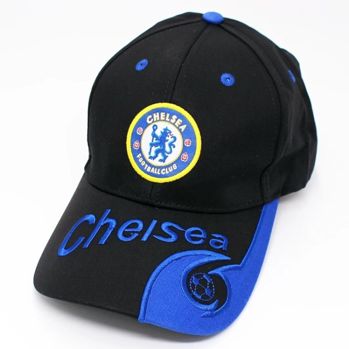 Chelsea Black Cotton Soccer Hats Football Cap