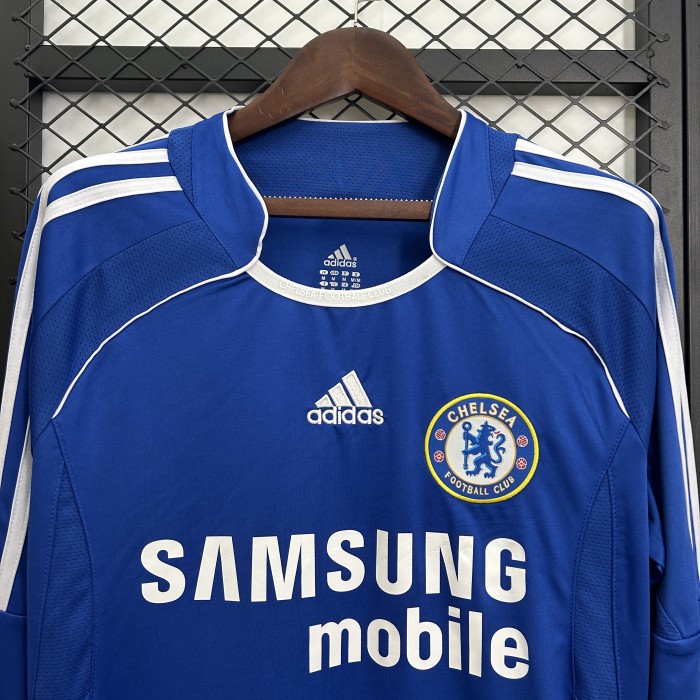 Long Sleeve Retro Jersey 2006-2007 Chelsea Home Soccer Jersey Vintage Football Shirt