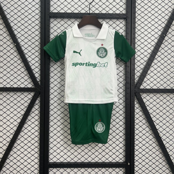 Youth Uniform Kids Kit 2025-2026 Palmeiras Away Soccer Jersey Shorts Child Football Set