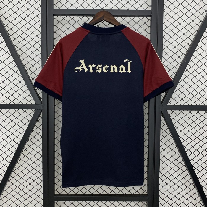 Arsenal 2024-2025 Dark Blue Soccer Cotton Shirt
