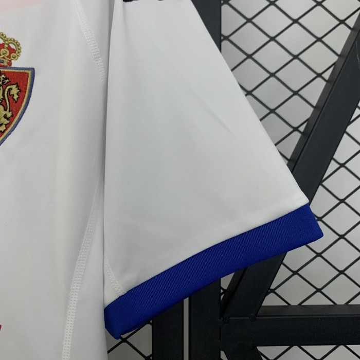 Retro Jersey 2001-2002 Real Zaragoza Home Soccer Jersey Vintage Camisetas de Futbol