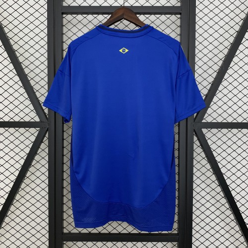 Fan Version 2025 Brazil Blue Jesus Edition Soccer Jersey Brasil Camisetas de Futbol