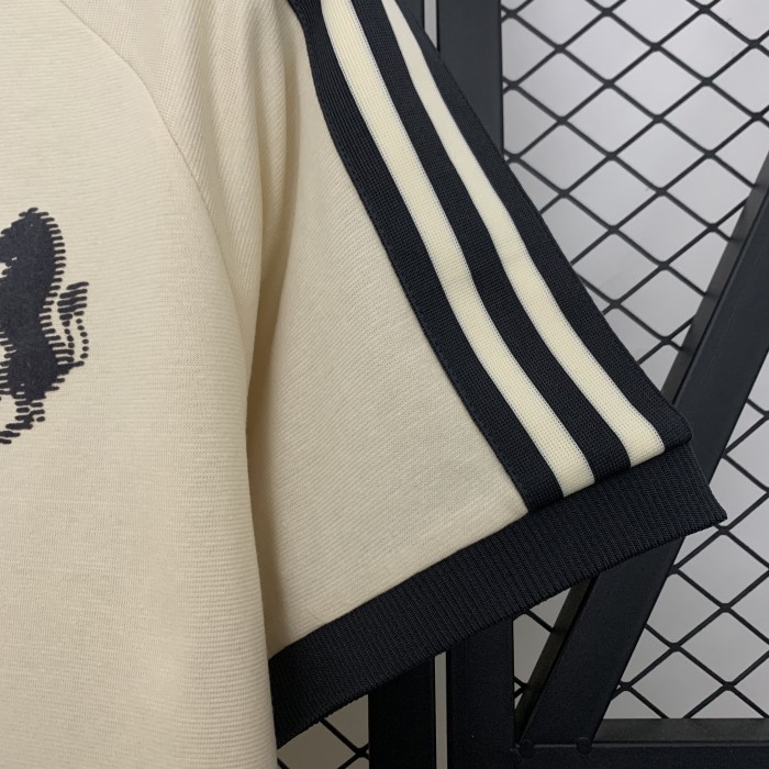 Retro Model Maillot Juve Shirt Juventus 2025-2026 Beige Cotton Soccer Jersey Football Shirt