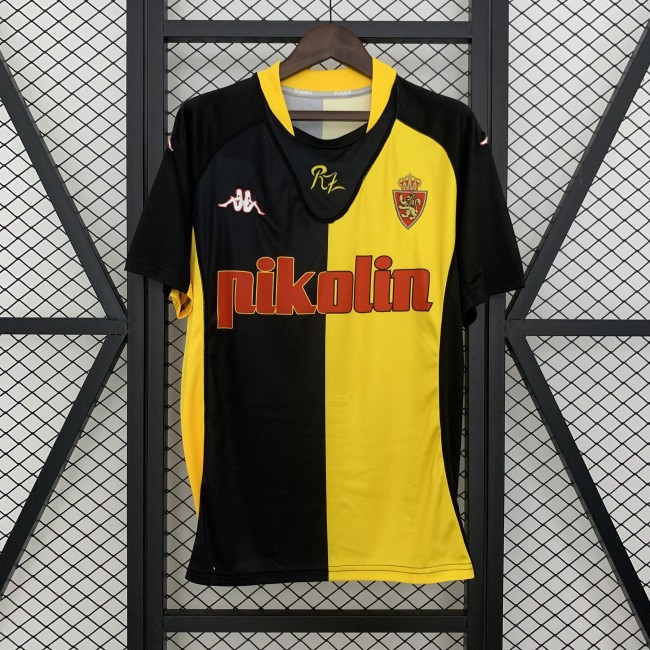 Retro Jersey 2001-2002 Real Zaragoza Away Soccer Jersey Vintage Camisetas de Futbol