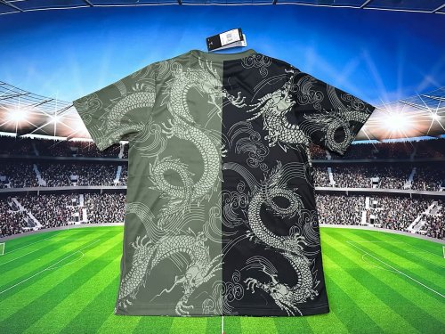 Fans Version 2025-2026 Real Madrid Black/Green Dragon Soccer Jersey Real Football Shirt