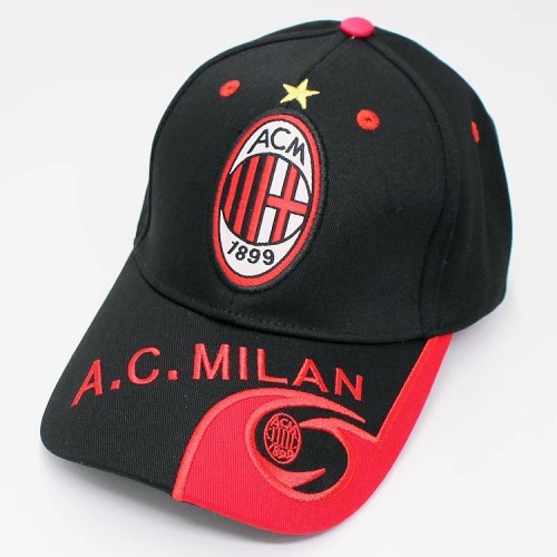Ac Milan Black Cotton Soccer Hats Football Cap