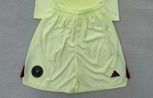 Fan Version Inter Miami 2025-2026 Light Yellow Goalkeeper Soccer Shorts Football Shorts