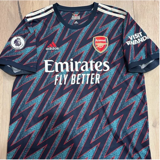 with EPL Patch Retro Jersey 2021-2022 Arsenal Martin Odegaard 8 Third Away Soccer Jersey Vintage Football Shirt