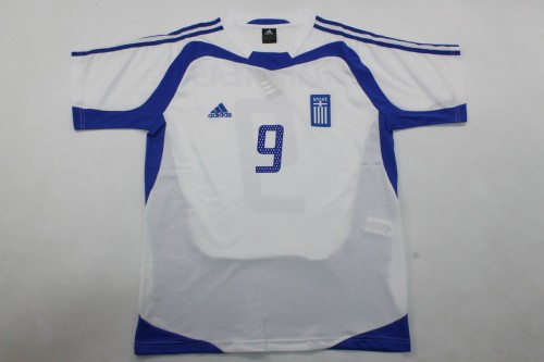 Retro Jersey 2004 Greece CHARISTEAS 9 Home Soccer Jersey Vintage Football Shirt