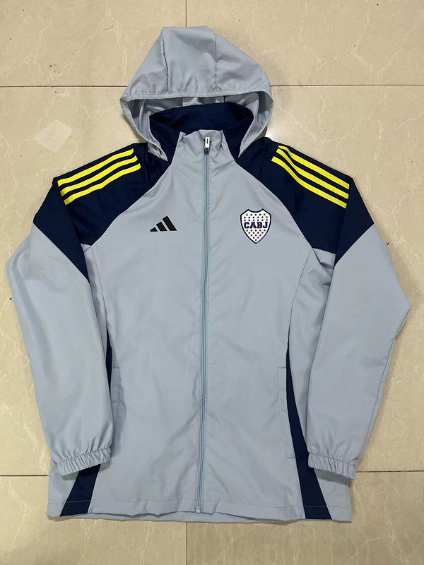 2025-2026 Boca Junior Grey Soccer Windbreaker Jacket Football Jacket