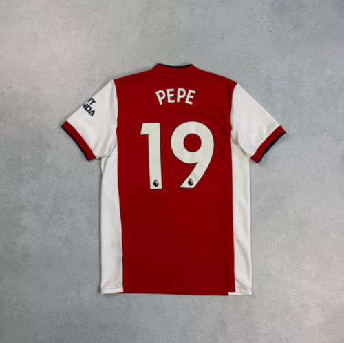 Retro Jersey 2021-2022 Arsenal PEPE 19 Home Soccer Jersey Vintage Football Shirt