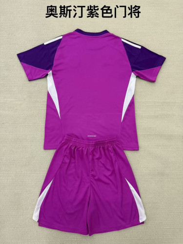 Adult Uniform 2025-2026 Austin Purple Goalkeeper Soccer Jersey Shorts Men's Football Kit