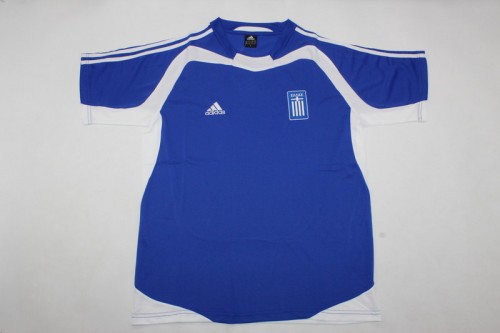 Retro Jersey 2004 Greece Away Blue Soccer Jersey Vintage Football Shirt