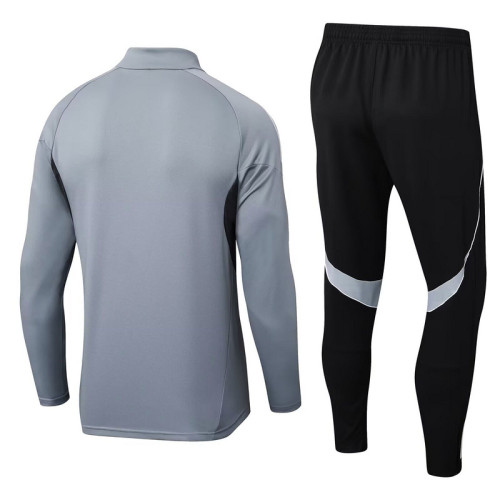 2025 AD2506 Grey Soccer Training Sweater and Pants Football Kit