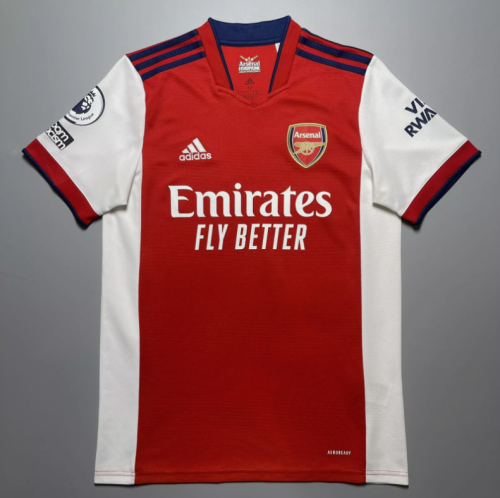 with No Room for Racism+EPL Patch Retro Jersey 2021-2022 Arsenal Home Soccer Jersey Vintage Football Shirt