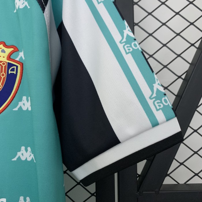 Retro Jersey 1996-1997 Osasuna Away Blue Soccer Jersey Camisetas de Futbol