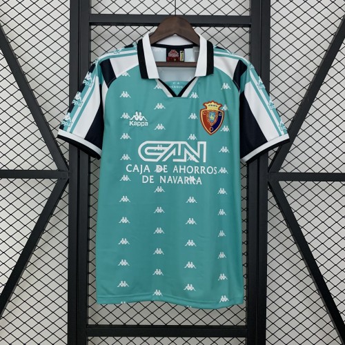 Retro Jersey 1996-1997 Osasuna Away Blue Soccer Jersey Camisetas de Futbol