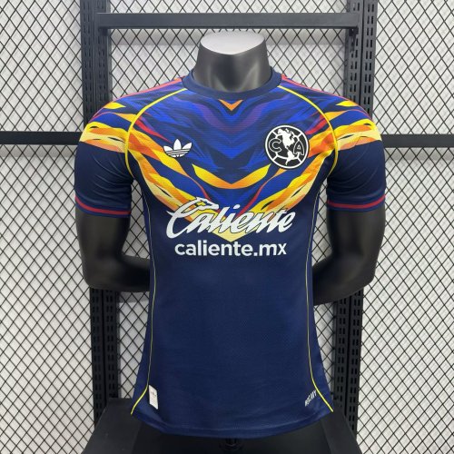 Player Version 2025-2026 Club America Aguilas Blue Special Edition Soccer Jersey Football Shirt