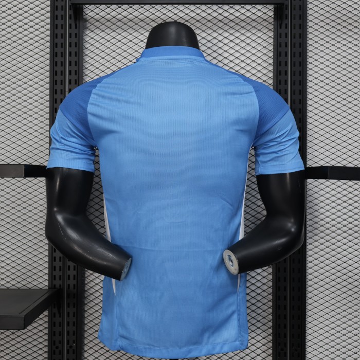 Player Version 2025-2026 Real Madrid Blue Goalkeeper Soccer Jersey Real Football Shirt