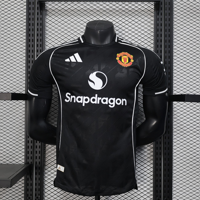 Player Version 2025-2026 Manchester United Black Special Edition Soccer Jersey Man United Football Shirt