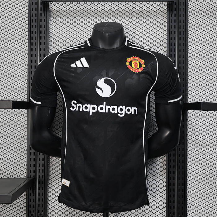 Player Version 2025-2026 Manchester United Black Special Edition Soccer Jersey Man United Football Shirt