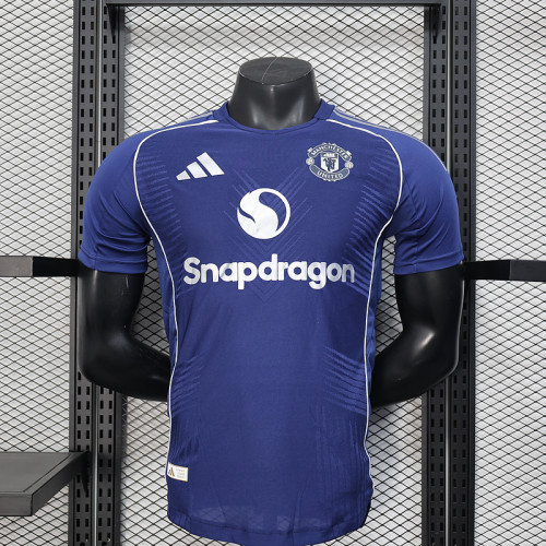 Player Version 2025-2026 Manchester United Dark Blue Special Edition Soccer Jersey Man United Football Shirt