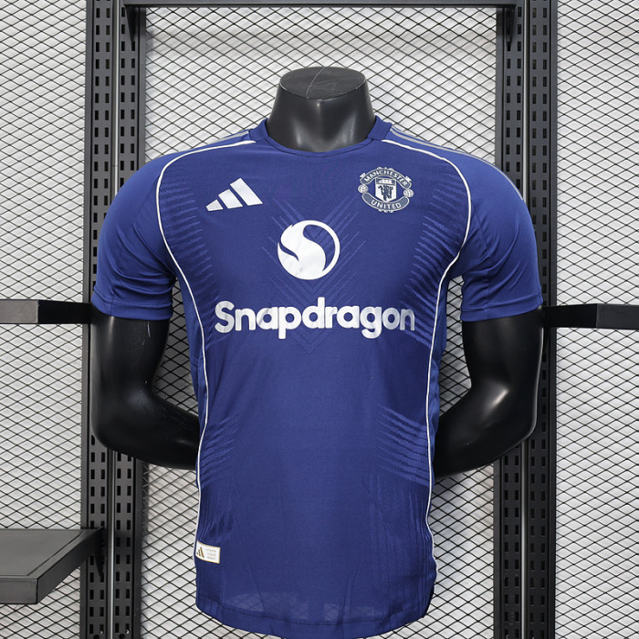 Player Version 2025-2026 Manchester United Dark Blue Special Edition Soccer Jersey Man United Football Shirt
