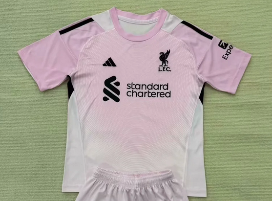 Fan Version 2025-2026 Liverpool Pink Goalkeeper Soccer Jersey Football Shirt