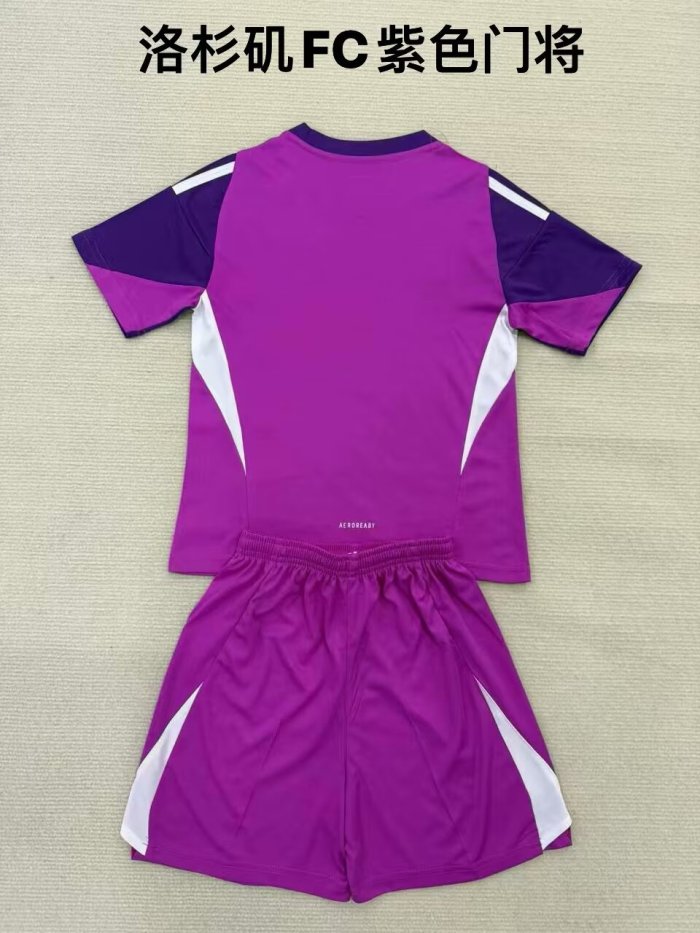 Adult Uniform 2025-2026 Los Angeles Purple Goalkeeper Soccer Jersey Shorts Men's Football Kit
