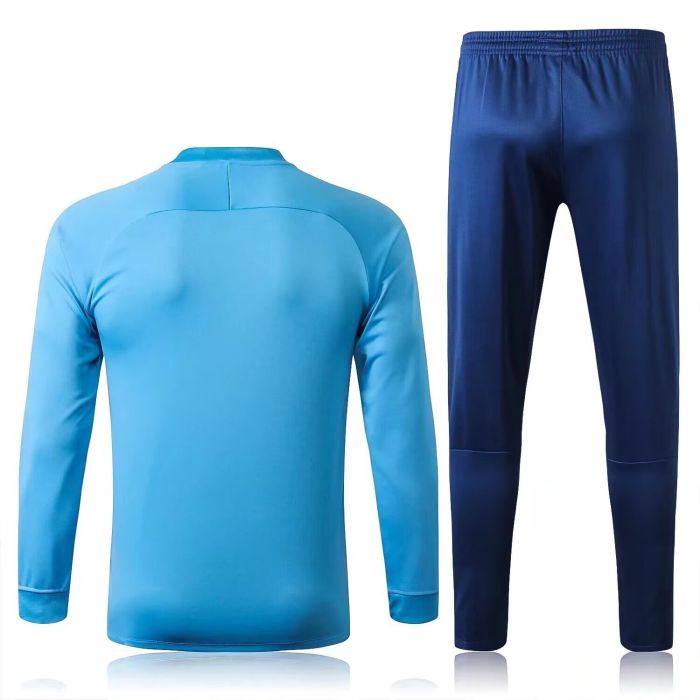 2025-2026 Barcelona Light Blue Soccer Training Jacket and Pants Football Tracksuit