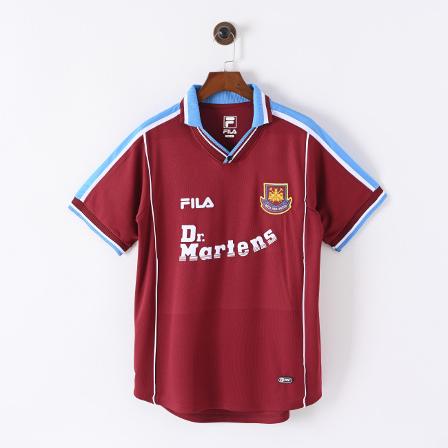 Retro Jersey 1999-2001 West Ham United Home Soccer Jersey Vintage Football Shirt
