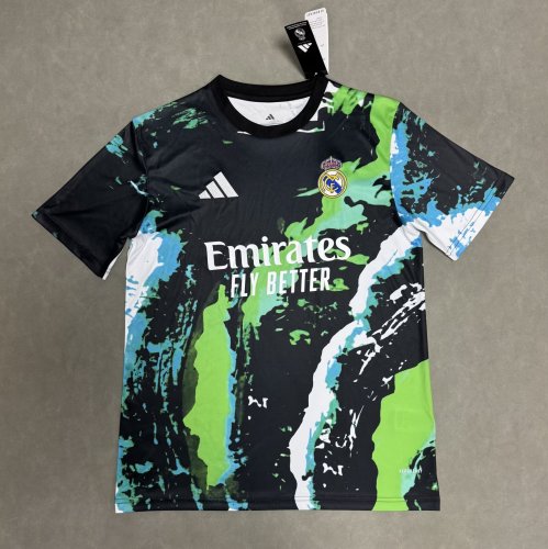 Fan Version 2025-2026 Real Madrid Black/Green/White Special Edition Soccer Jersey Real Football Shirt
