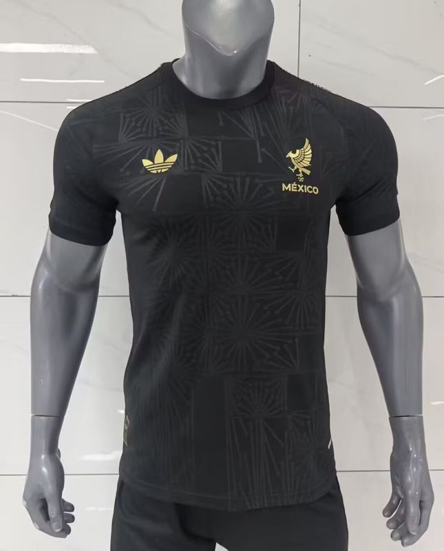 Player Version 2025 Mexico Black Soccer Training Jersey Adulto Camiseta de Futbol