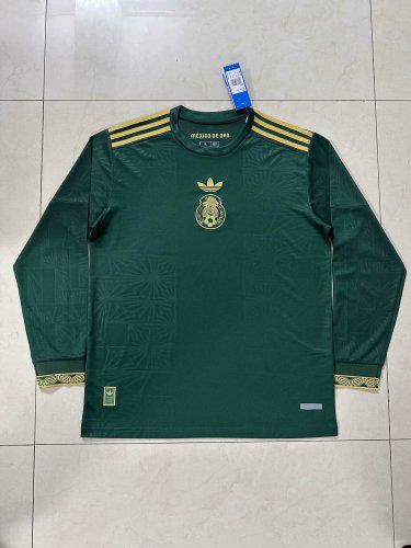 Long Sleeve 2025 Mexico Green Special Edition Soccer Jersey Adulto Camiseta de Futbol