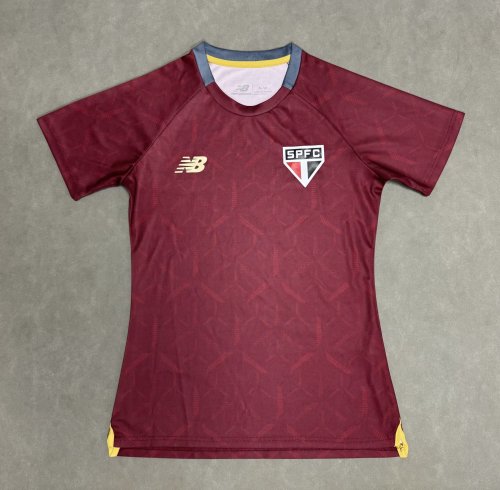 Women 2025-2026 Sao Paulo Red Soccer Jersey Girl Football Shirt