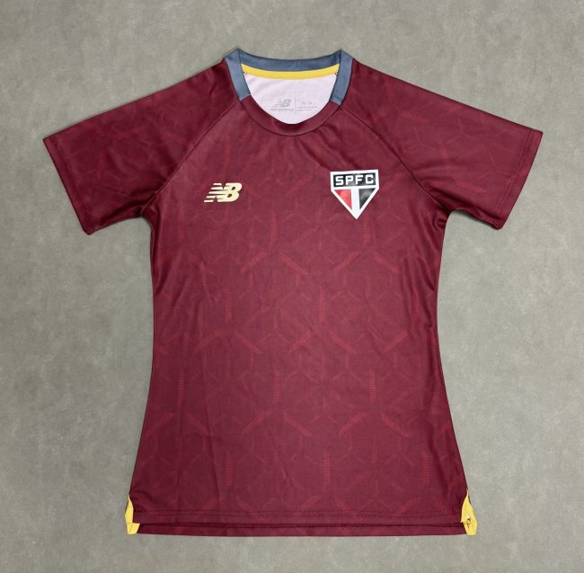 Women 2025-2026 Sao Paulo Red Soccer Jersey Girl Football Shirt