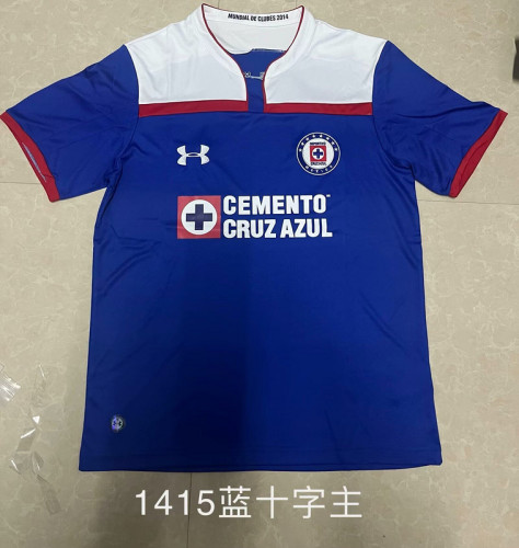 Retro Jersey 2014-2015 Cruz Azul Home Soccer Jersey Vintage Football Shirt