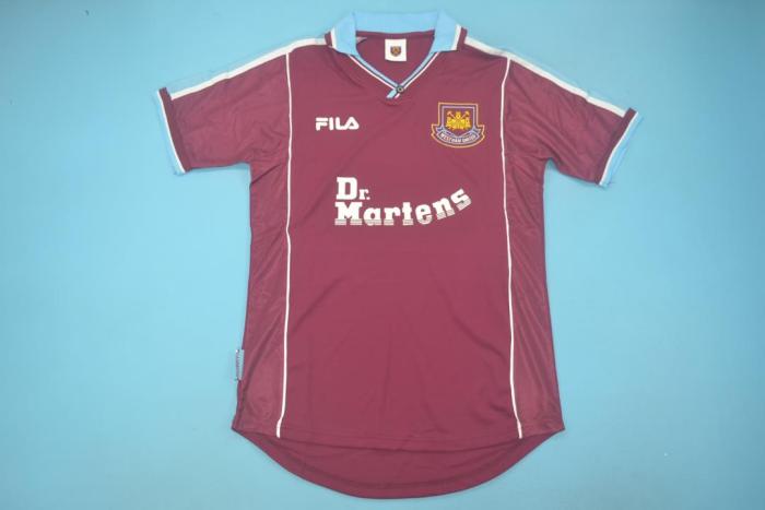 Retro Jersey 1999-2001 West Ham United KANOUTE 14 Home Soccer Jersey Vintage Football Shirt
