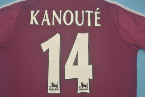Retro Jersey 1999-2001 West Ham United KANOUTE 14 Home Soccer Jersey Vintage Football Shirt